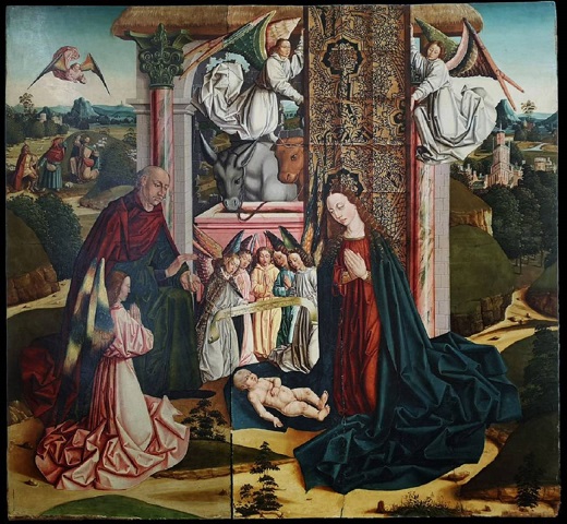 ENacimiento de Jesús. Maestro de los Balbases 1495-1496. Óleo sobre tabla / 146 x 156 cm. Museo de la Catedral de Burgos